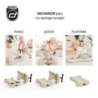 My First wielofunkcyjny jeździk pchacz dla dzieci 3 w1 Scootandride Sand