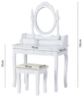 Toaletka dla dziewczynki z krzesłem Werona Goodhome