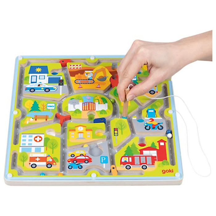 Gra magnetyczna z kulkami labirynt Małe Miasto Goki