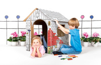 Zabawki z tektury Tektorado Domek wiejska ostoja