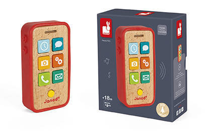 Telefon drewniany z dźwiękami, JANOD