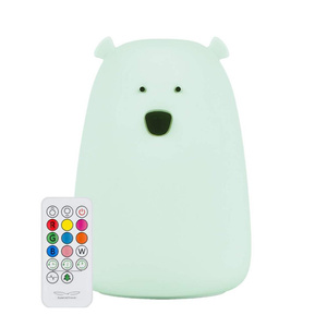 Lampka LED z pilotem Duży Miś kolor jasna mięta Rabbit & Friends