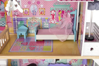 Domek dla lalek z drewna. Kolorowa Anna