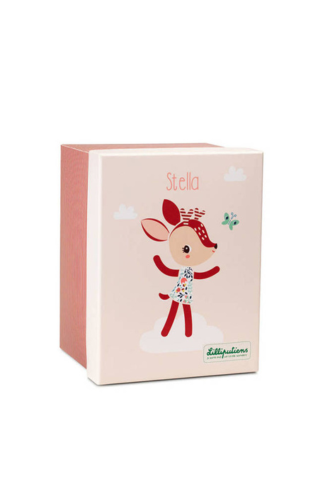 Miękka przytulanka do zasypiania Sarenka Stella w ozdobnym pudełku Lilliputiens