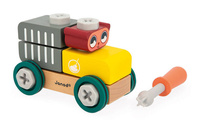 Autko drewniane cysterna do samodzielnego składania Miś Brico Kids Janod