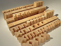 Klocki drewniane XL 205 elementów