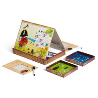 Gra dla dzieci z magnetyczną tablicą. Statki piratów, Janod