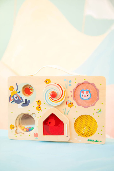 Edukacyjna tablica z drewna walizka Farma Lilliputiens