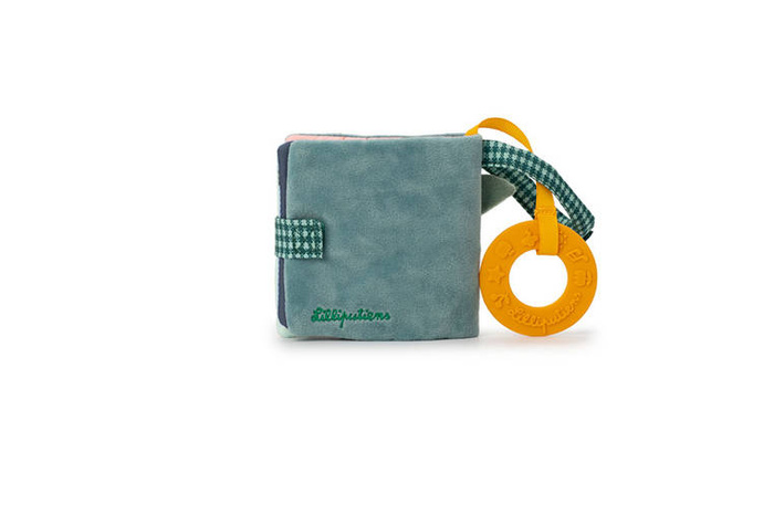 Materiałowa edukacyjna książeczka z mini gryzakiem Smok Joe LILLIPUTIENS