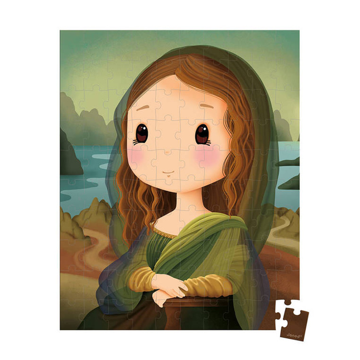 Puzzle w walizce Inspirowane twórczością da Vinci 100 el. Janod