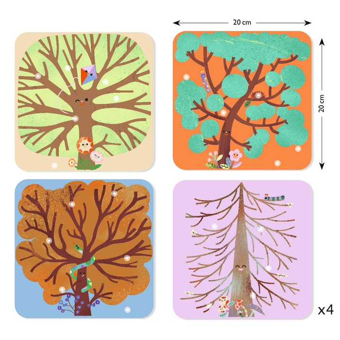 Zestaw kreatywny filcowe Wyklejanki Drzewa Djeco