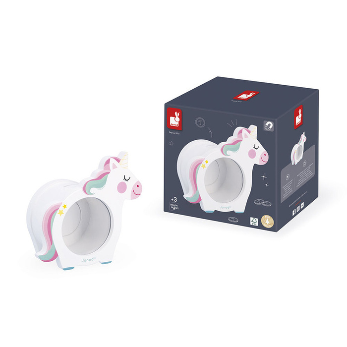 Drewniana skarbonka jednorożec Janod