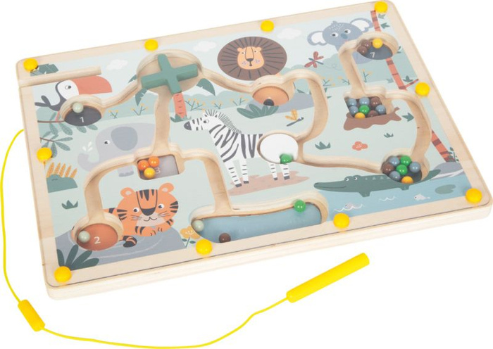 Magnetyczny drewniany labirynt Safari Small Foot