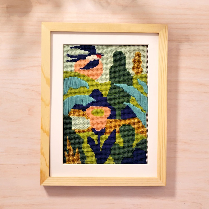 Zestaw artystyczny Haft gobelinowy Jaskółka AGA Atelier 65 Djeco