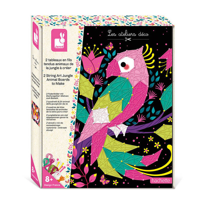 Zestaw kreatywny Przeplatanka 3D String art Zwierzęta dżungli Janod