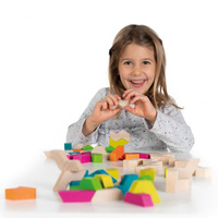 Drewniane klocki GeoBlox MaxiMix 60 el. Erzi