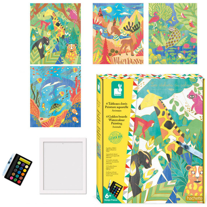 Artystyczny zestaw kreatywny Złote kontury Zwierzęta Janod