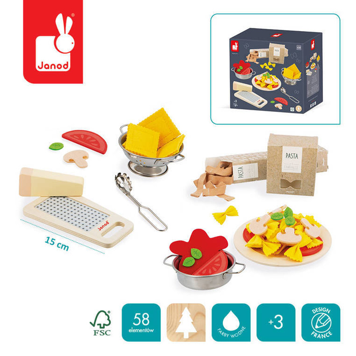 Zestaw makaron po włosku filcowy Janod