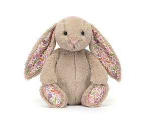 Króliczek z kwiecistymi uszami beżowy Petal 31 cm Jellycat
