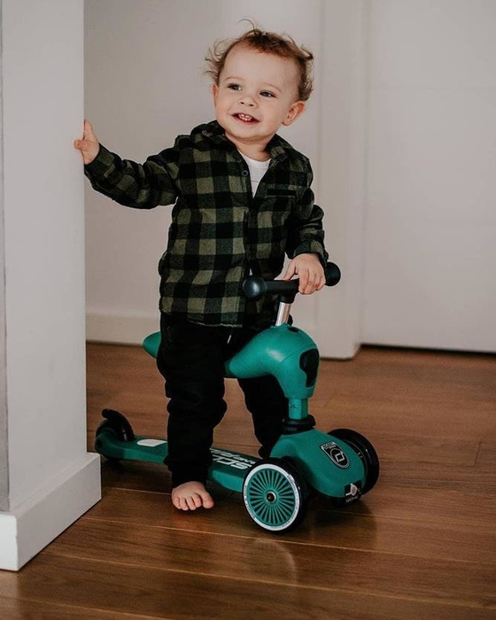 SCOOTANDRIDE Highwaykick1 2w1 Jeździk i hulajnoga 1-5 lat Forest