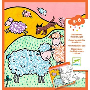 Zestaw kreatywny kolorowanki z grami dla dzieci Farma Djeco