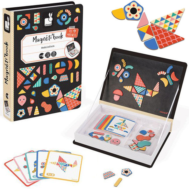 Magnetyczna układanka Kształty Magnetibook kolekcja 2018, Janod