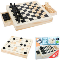 3 gry szachy, warcaby, młynek Small Foot