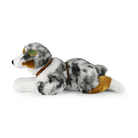 Ekologiczny pluszowy Owczarek Australijski z szelkami 61cm realistyczna Maskotka Rappa