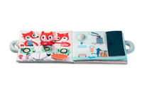 Miękka książeczka aktywizująca z mini-przytulanką „Dzień dobry, mały lisku” Lilliputiens