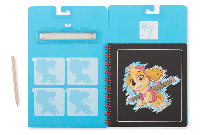 Wydrapywanka zdrapywanka z książką Psi Patrol Scratch Art Pad – Skye Melissa and Doug