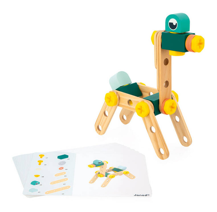 Drewniany zestaw konstruktorski Brico'kids 100 el. Janod