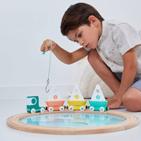 Drewniana kolejka pociąg z torami Janod