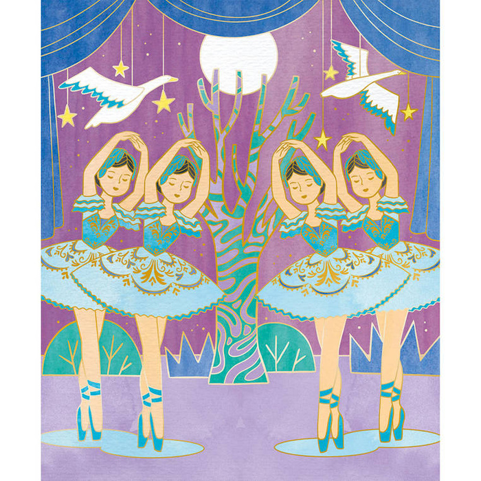 Artystyczny zestaw kreatywny Złote kontury Tancerki Janod