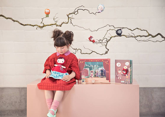 Pacynki z bajki Czerwony Kapturek 4szt. na palec Lilliputiens