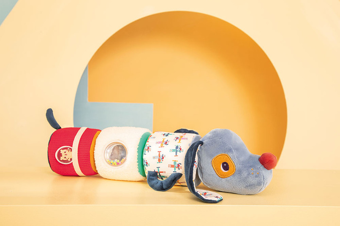 Sensoryczny wałek dźwiękowy 4-elementowy Piesek Jules