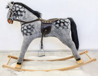 Szary średni koń na biegunach dla najmłodszych