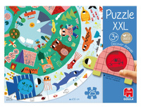 Puzzle okrągłe XXL Odkrywaj zwierzątka Goula