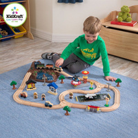 Kolejka drewniana, w górach z lotniskiem, KidKraft