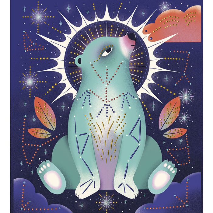 Malowanie kropkami Puentylizm 3D Kosmiczne zwierzęta Janod
