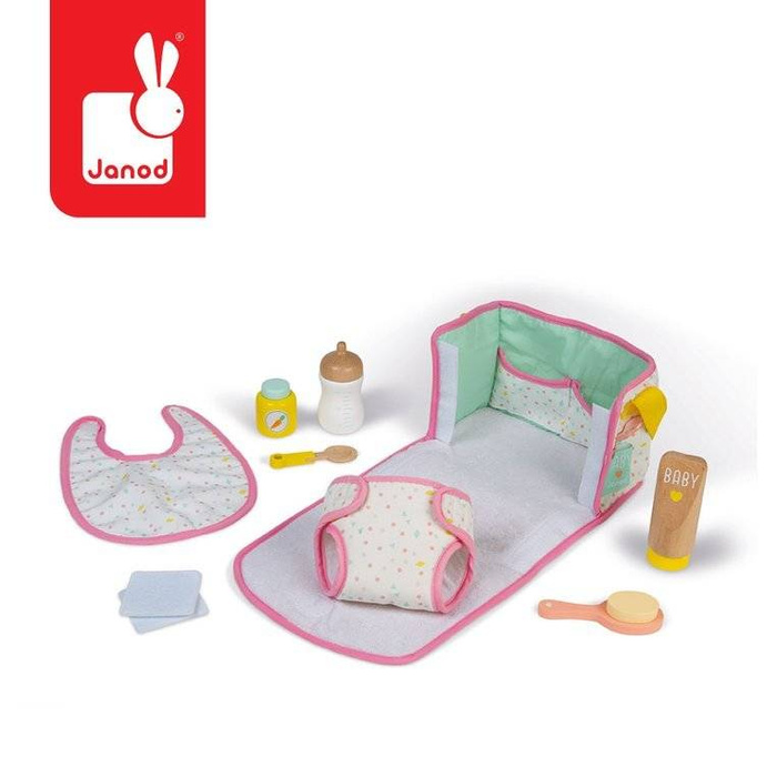 Zestaw torba do przewijania z 8 akcesoriami Janod