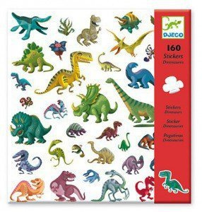 Zestaw naklejek dla dzieci. Dinozaury, 160 części, Djeco
