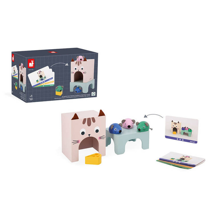 Układanka Orientacja w przestrzeni Kot i mysz Janod