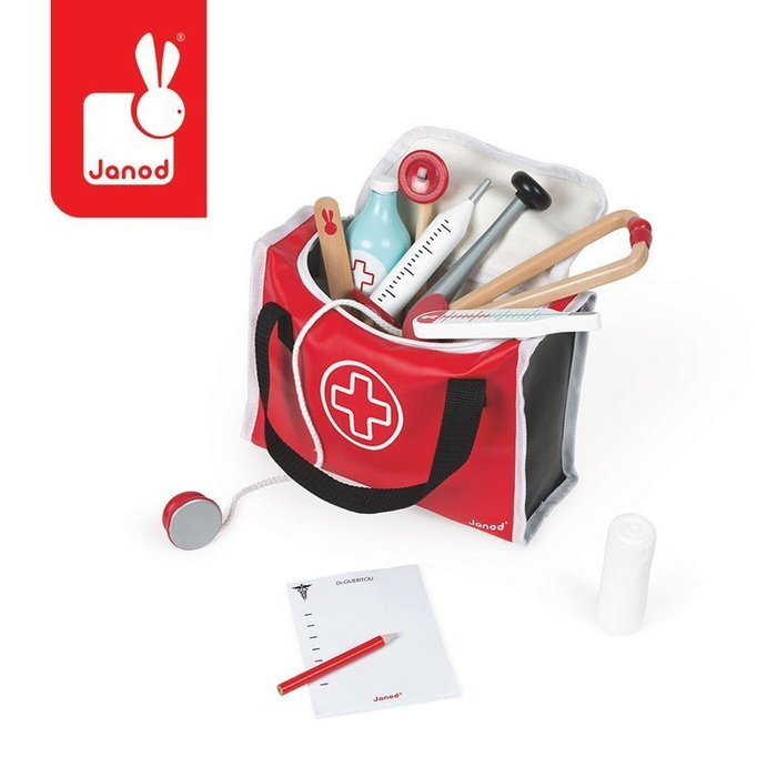 Zestaw lekarza z 10 akcesoriami, Janod