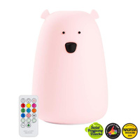 Lampka LED z pilotem Różowy Miś Duży Rabbit & Friends