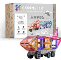 Klocki magnetyczne Connetix Pastel Transport Pack 50 el.