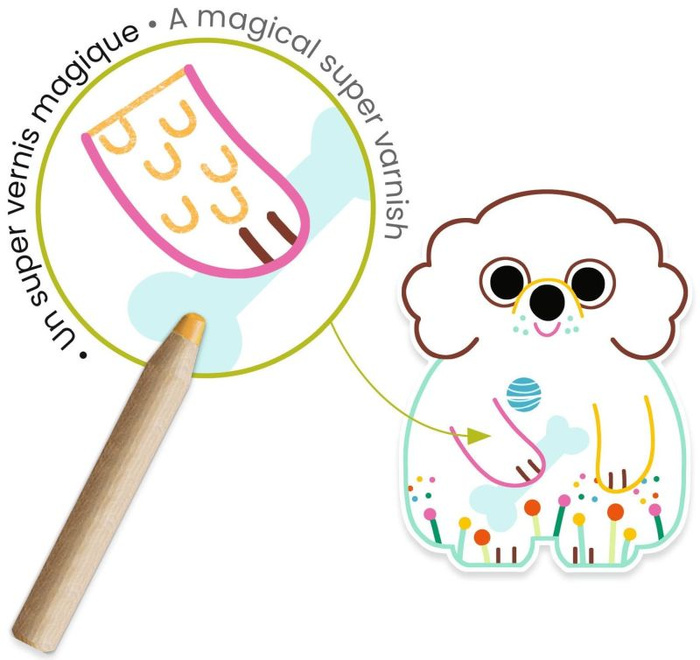 Zestaw artystyczny kolorowanki magiczne Zwierzęta domowe Djeco