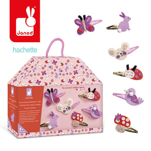 Brokatowe spinki do włosów Ogród Zestaw Kreatywny Janod