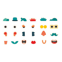 Magnesy drewniane Portrety 24 szt. Janod