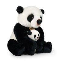 Maskotka dla dzieci Panda z młodym 27 cm Rappa