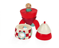 Magnetyczna, drewniana rakieta z małym astronautą, Janod